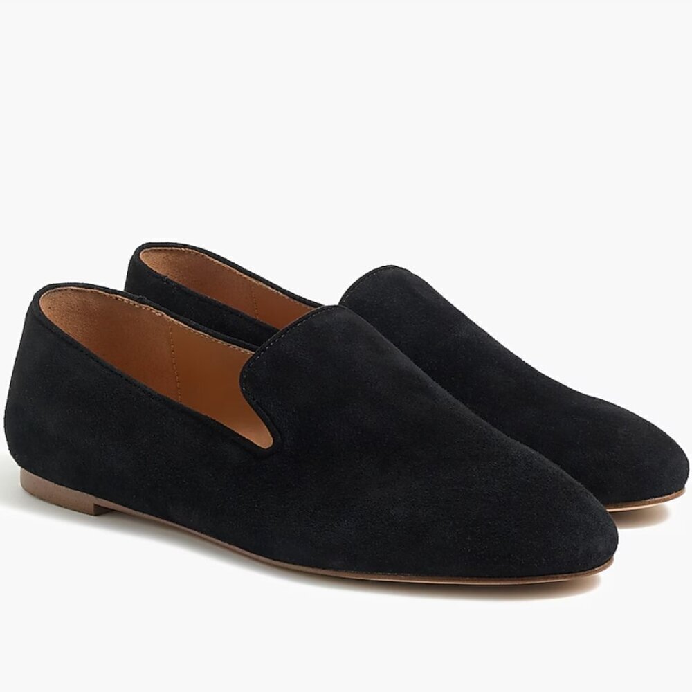 J.Crew Women's Suede Smoking Loafers, Size 10
